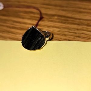 New Sterling silver and Black Tourmaline ring